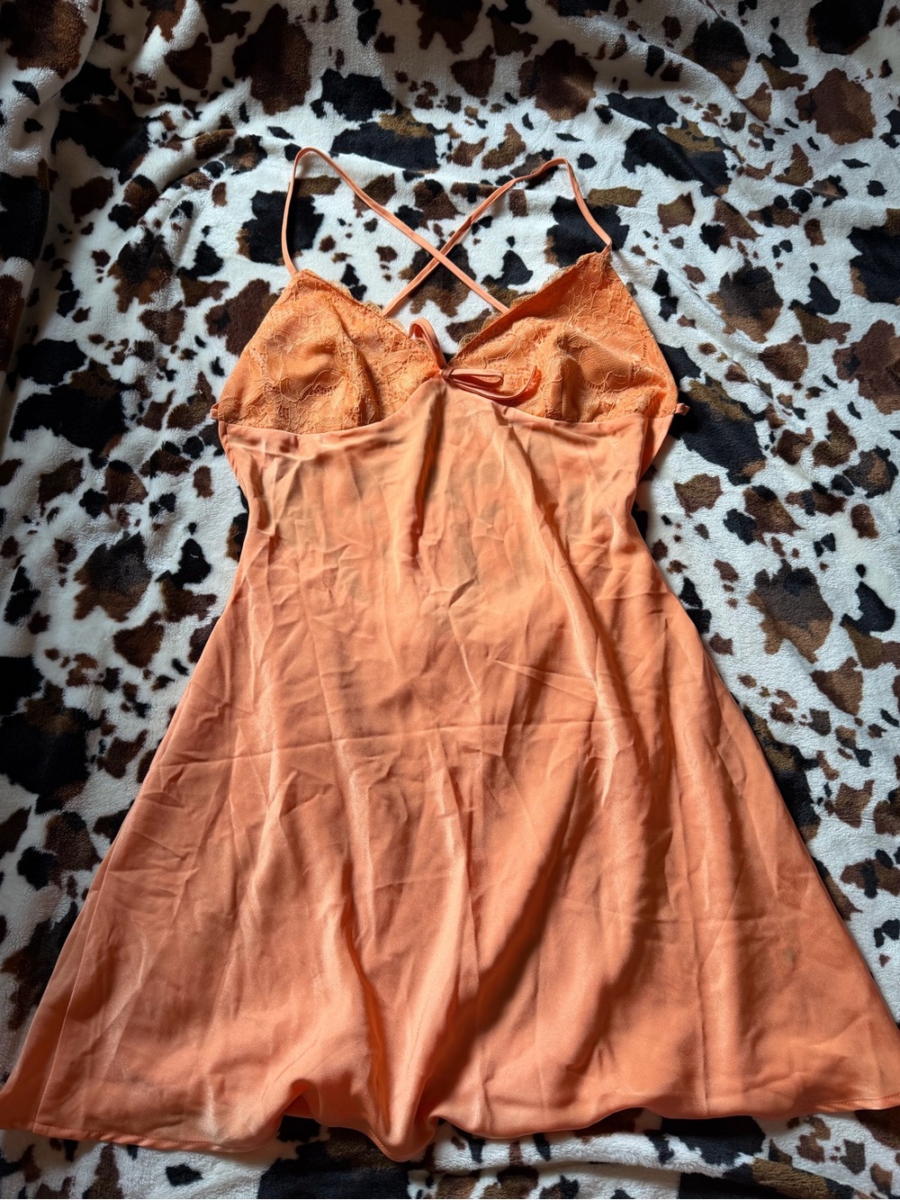 Beginning Boutique Satin Slip in Bright Orange